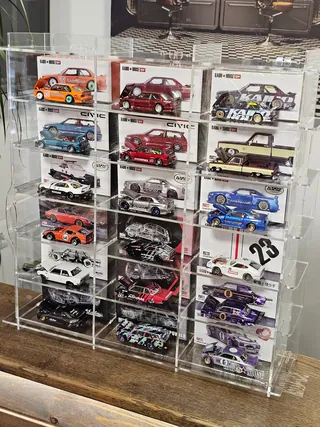 BOX DISPLAY — Vitrine für Modelle mit Box (Kaido House, Mini GT) — BOX DISPLAY — transparent